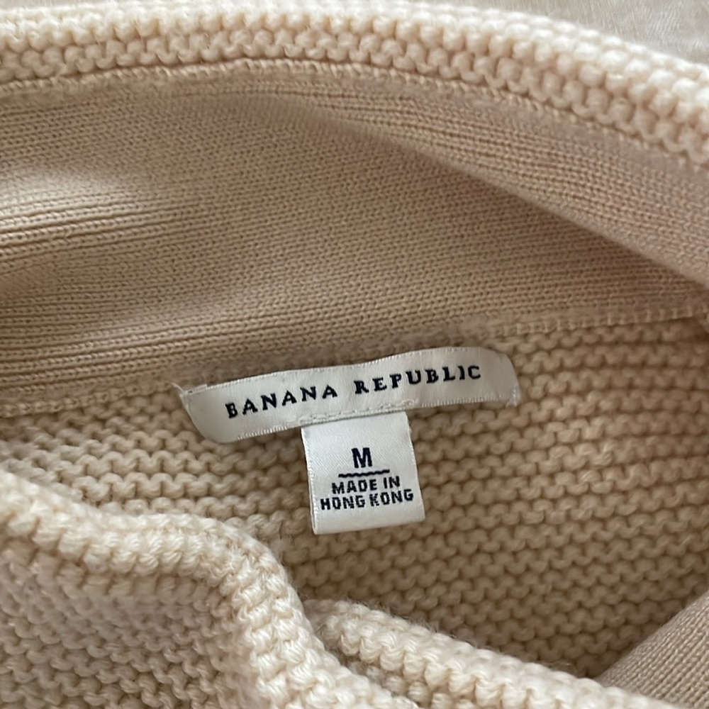 Banana Republic Cream Button-Up Wool Cardigan - Picture 6 of 8